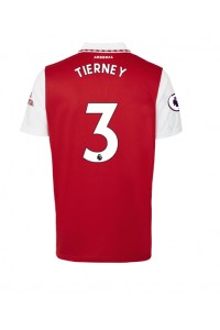 Fotbalové Dres Arsenal Kieran Tierney #3 Domácí Oblečení 2022-23 Krátký Rukáv